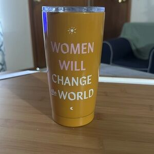 Anthropologie insulated tumbler "Women Will Change The World. New
